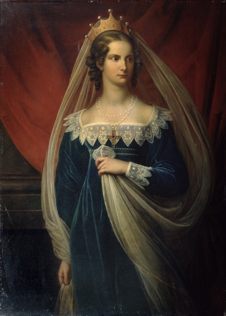 Портрет принцессы Шарлотты Прусской, будущей императрицы Александры Федоровны, 1817 год, художник Герхардт фон Кюгельген